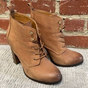 ALDO Lace-up Tan Booties